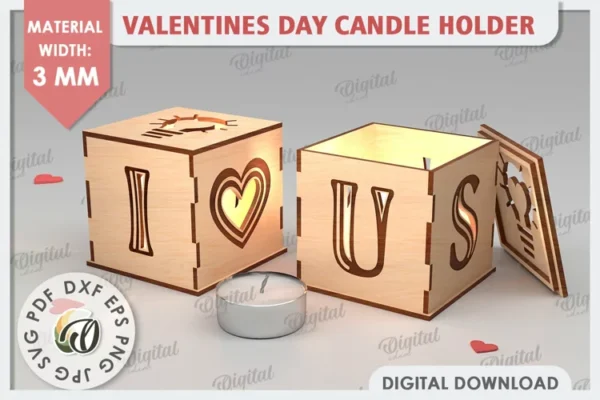 Candelabro De San Valentin 2 Creativo Digital